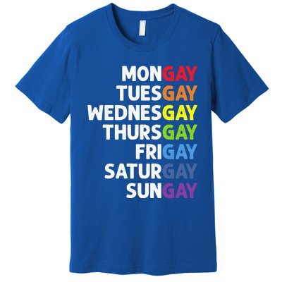 Pride Gay Agenda Mongay Pride Calendar Lgbt Calendar Week Gift Premium T-Shirt