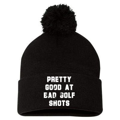Pretty Good At Bad Golf Shots Pom Pom 12in Knit Beanie