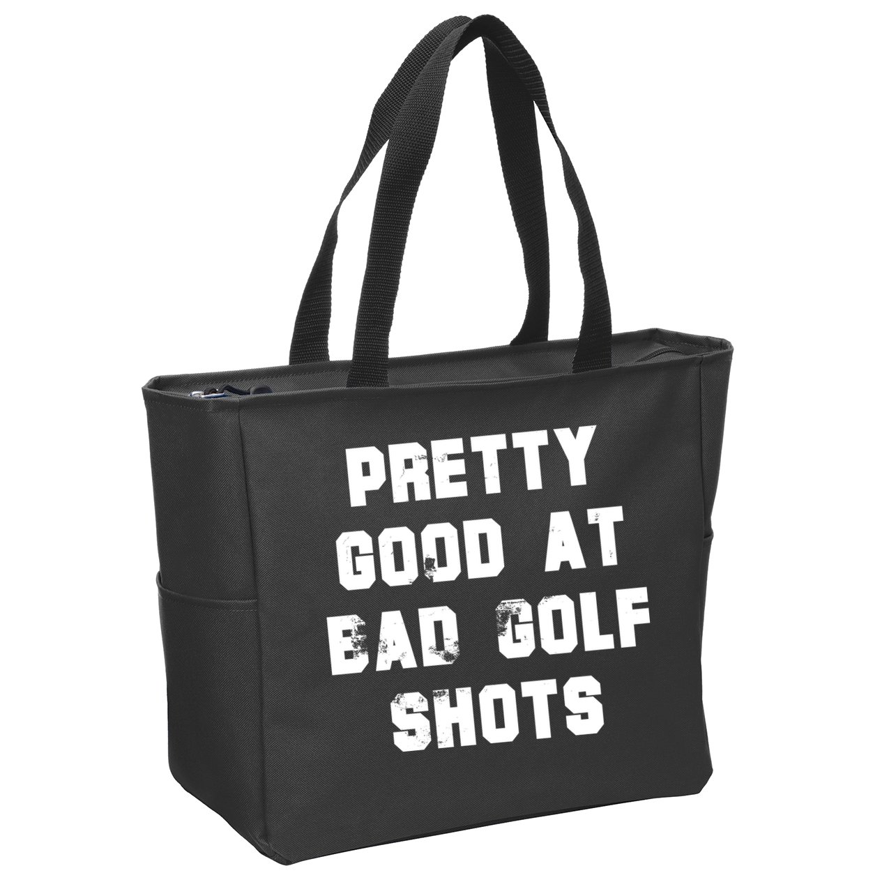 Pretty Good At Bad Golf Shots Zip Tote Bag