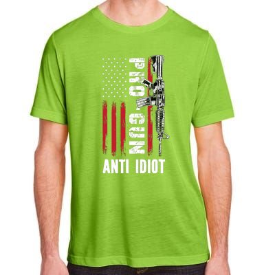 Pro Gun Anti Idiot American Flag Ar15 Adult ChromaSoft Performance T-Shirt