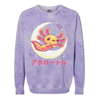 Pastel Goth Axolotl Kawaii Japanese Anime Aesthetic Nu Goth  Colorblast Crewneck Sweatshirt