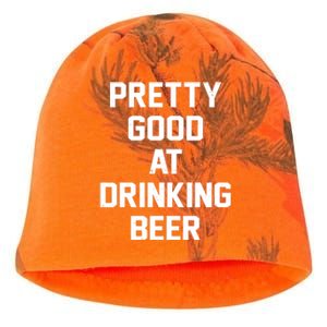 Pretty Good At Drinking Beer Festive Party Kati - Camo Knit Beanie