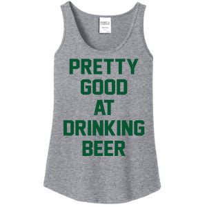 Pretty Good At Drinking Beer Festive Party Ladies Essential Tank