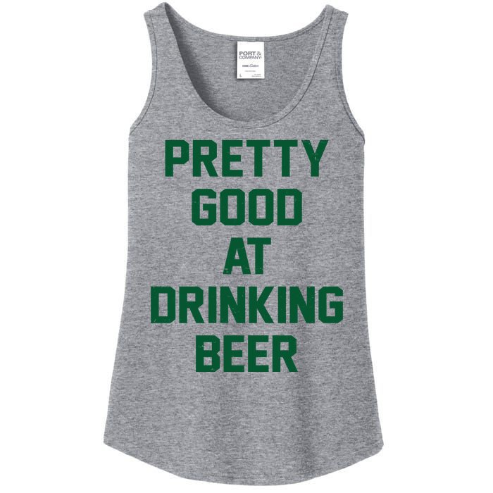 Pretty Good At Drinking Beer Festive Party Ladies Essential Tank