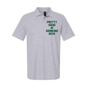 Pretty Good At Drinking Beer Festive Party Softstyle Adult Sport Polo