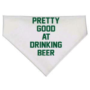 Pretty Good At Drinking Beer Festive Party USA-Made Doggie Bandana