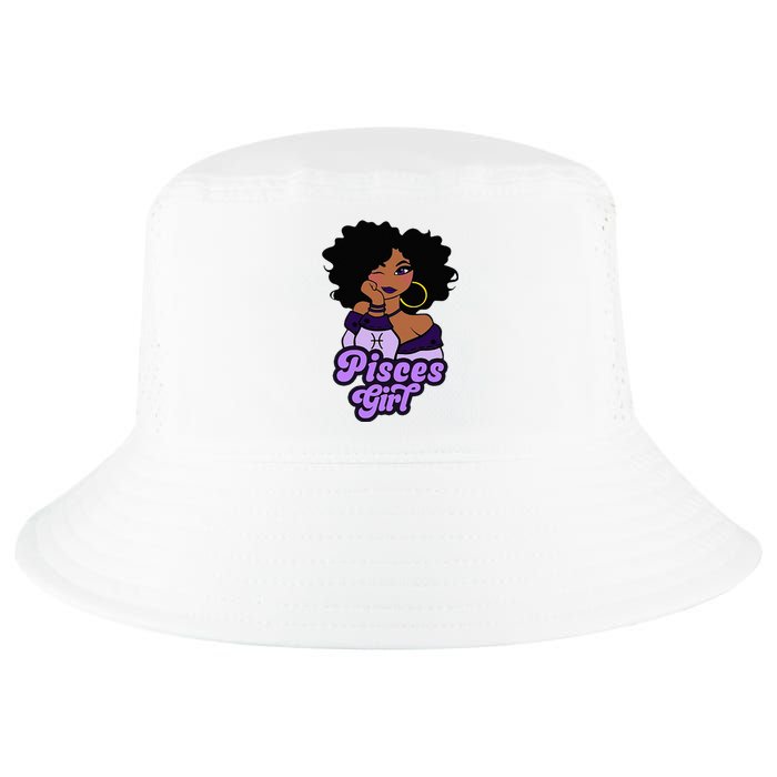 Pisces Girl Afro Girl Zodiac Signs Birthday Cool Comfort Performance Bucket Hat