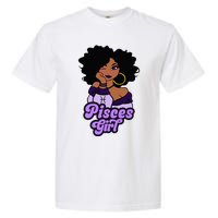 Pisces Girl Afro Girl Zodiac Signs Birthday Garment-Dyed Heavyweight T-Shirt