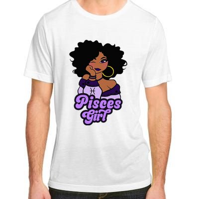 Pisces Girl Afro Girl Zodiac Signs Birthday Adult ChromaSoft Performance T-Shirt