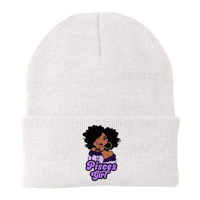 Pisces Girl Afro Girl Zodiac Signs Birthday Knit Cap Winter Beanie