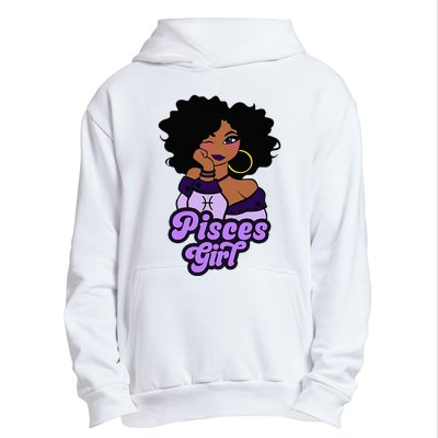 Pisces Girl Afro Girl Zodiac Signs Birthday Urban Pullover Hoodie