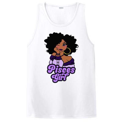 Pisces Girl Afro Girl Zodiac Signs Birthday PosiCharge Competitor Tank