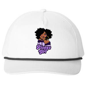 Pisces Girl Afro Girl Zodiac Signs Birthday Snapback Five-Panel Rope Hat