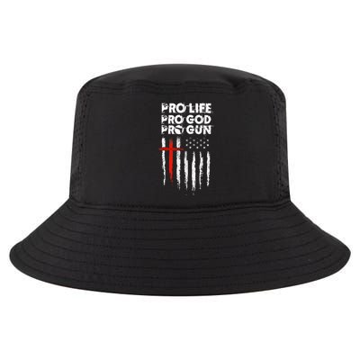 Pro Gun American Flag Patriotic Christian Cool Comfort Performance Bucket Hat
