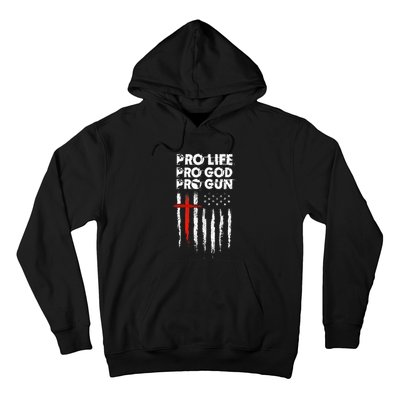 Pro Gun American Flag Patriotic Christian Hoodie