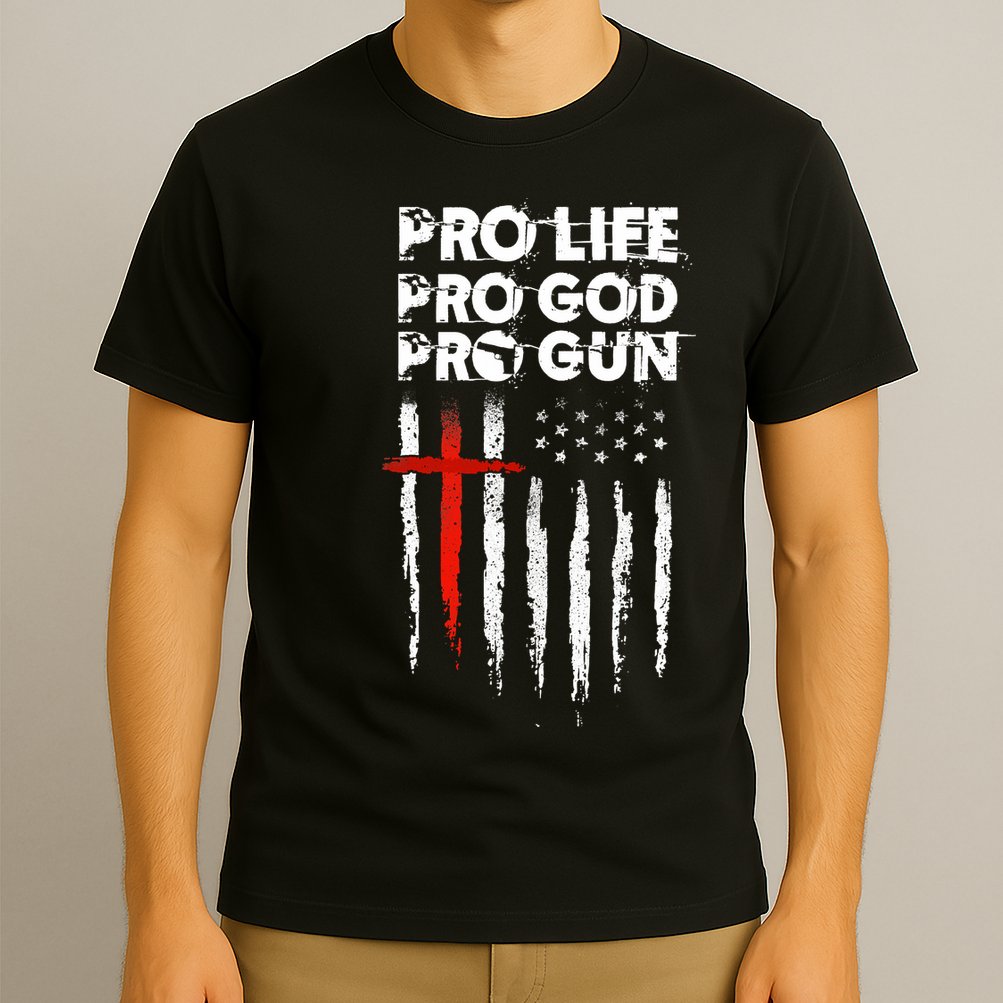 Pro Gun American Flag Patriotic Christian T-Shirt