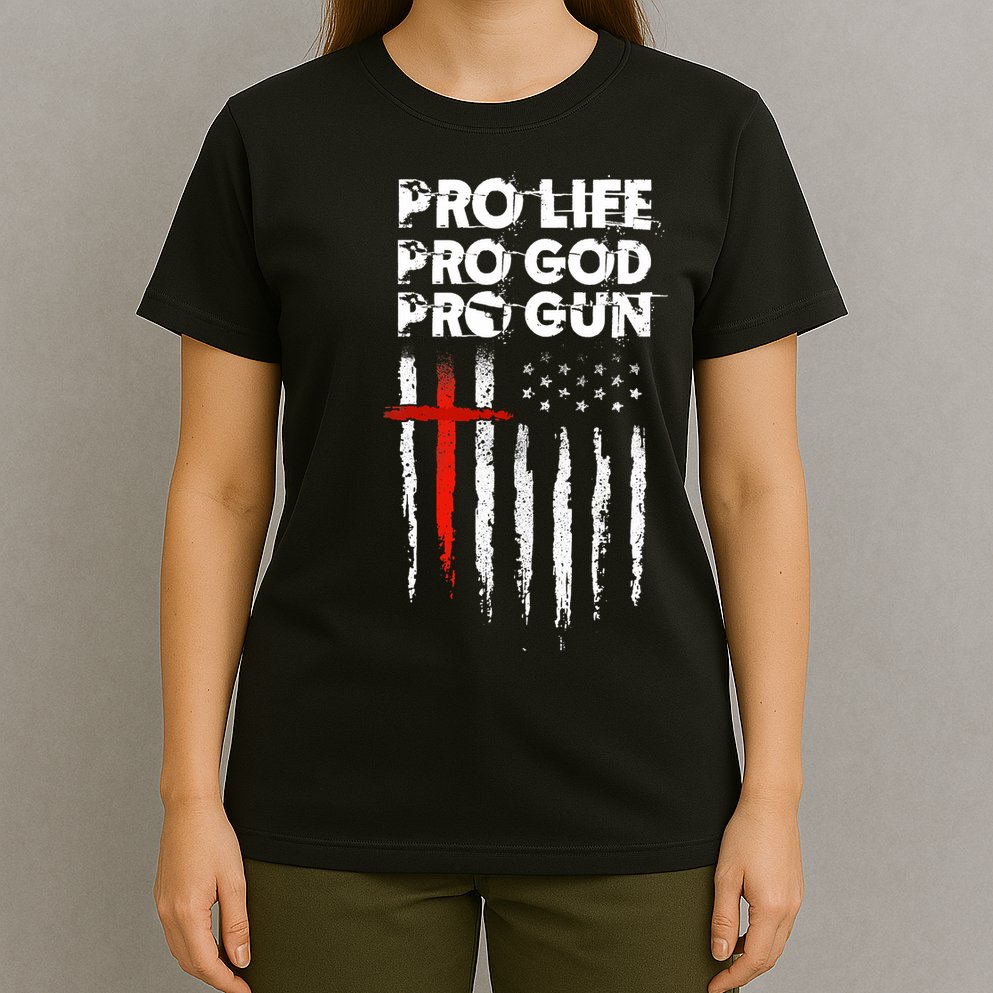 Pro Gun American Flag Patriotic Christian T-Shirt
