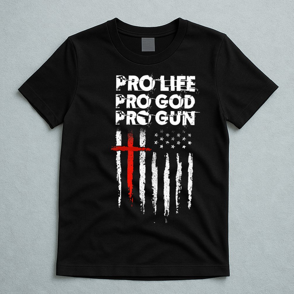 Pro Gun American Flag Patriotic Christian T-Shirt