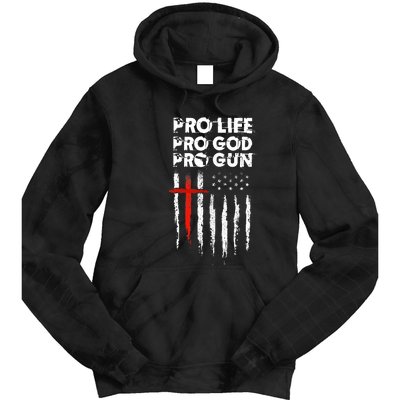 Pro Gun American Flag Patriotic Christian Tie Dye Hoodie