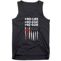 Pro Gun American Flag Patriotic Christian Tank Top