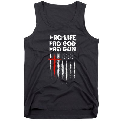 Pro Gun American Flag Patriotic Christian Tank Top