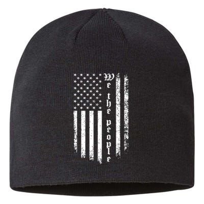 Patriotic Grunge Art Sustainable Beanie