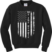 Patriotic Grunge Art Kids Sweatshirt