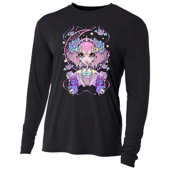 Pastel Goth Anime Cooling Performance Long Sleeve Crew