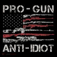 Pro Gun Anti Idiot Vintage Usa Flag 2nd Amendment Tall T-Shirt
