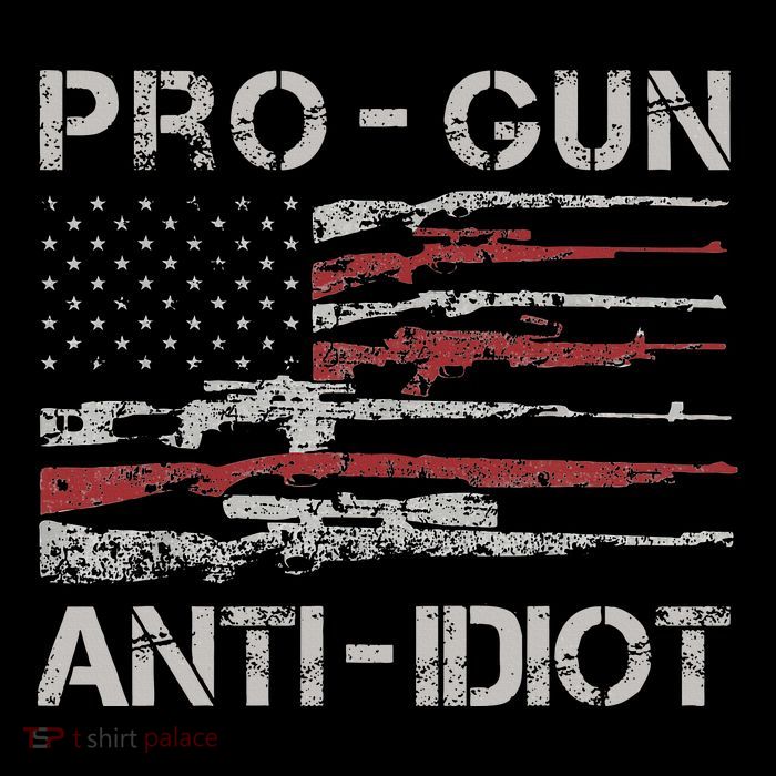 Pro Gun Anti Idiot Vintage Usa Flag 2nd Amendment Tall T-Shirt
