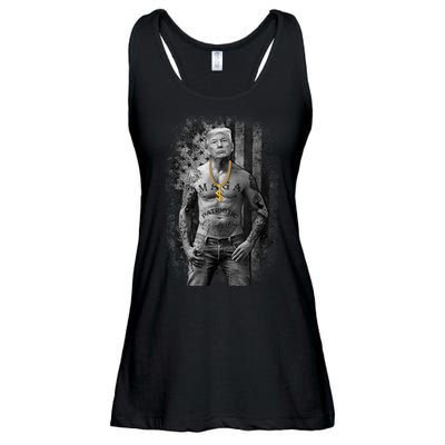 Patriotic Gangster Anti Liberal Pro Trump Republican Gifts Ladies Essential Flowy Tank