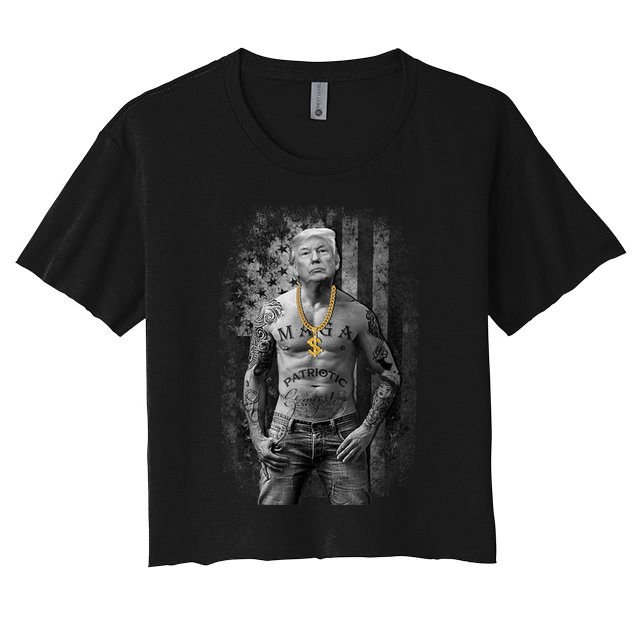 Patriotic Gangster Anti Liberal Pro Trump Republican Gifts Crop Top