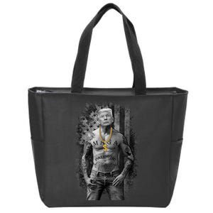 Patriotic Gangster Anti Liberal Pro Trump Republican Gifts Zip Tote Bag