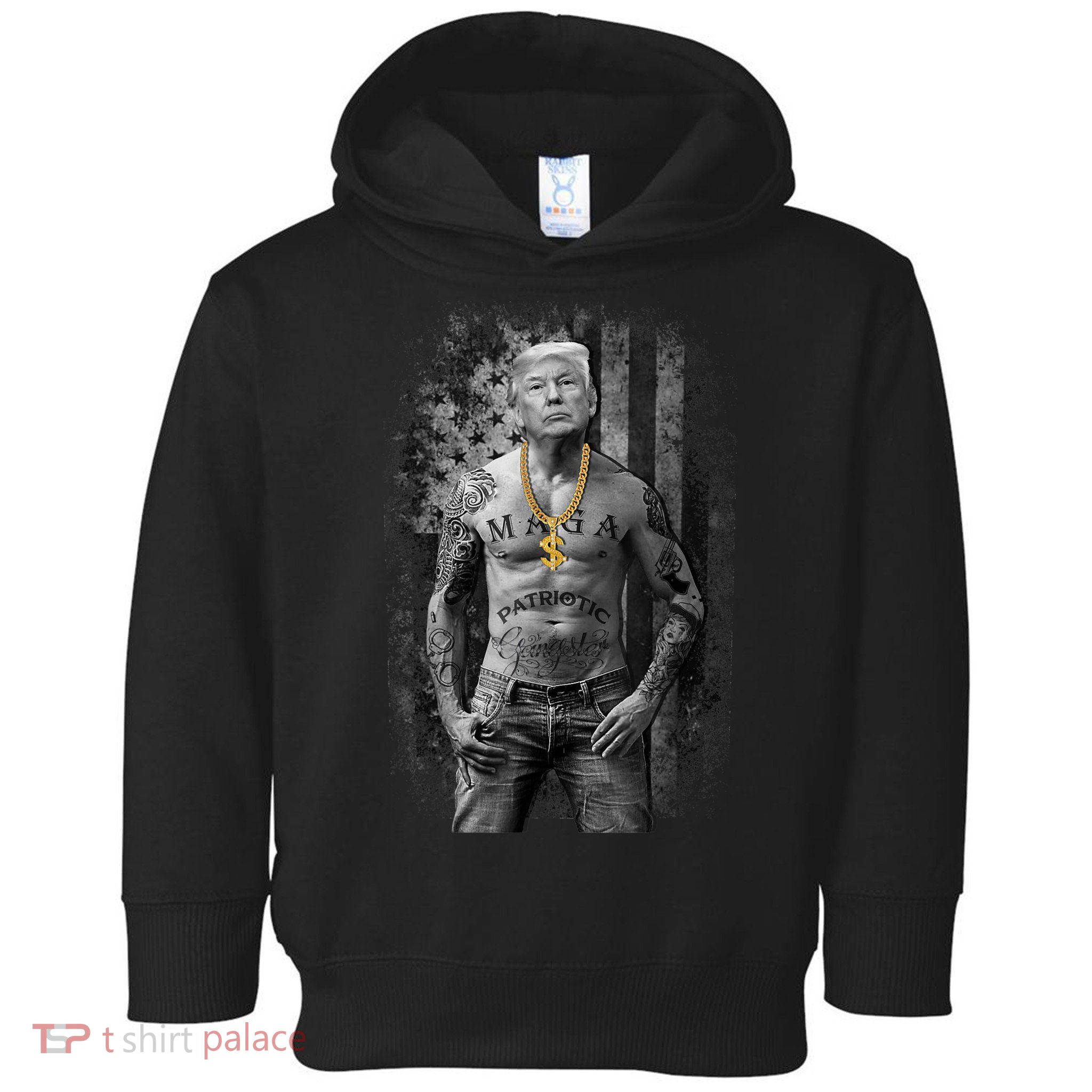 Patriotic Gangster Anti Liberal Pro Trump Republican Gifts Toddler Hoodie