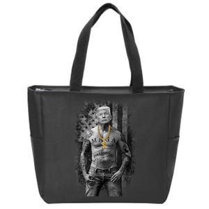 Patriotic Gangster Anti Liberal Pro Trump Republican Gifts Zip Tote Bag