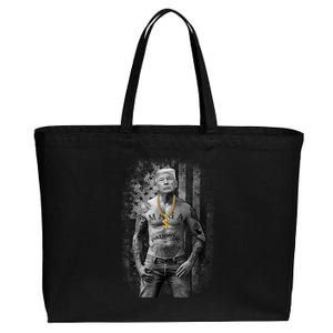 Patriotic Gangster Anti Liberal Pro Trump Republican Gifts Cotton Canvas Jumbo Tote