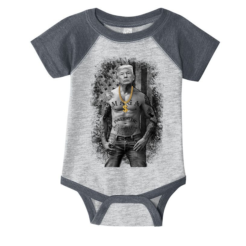 Patriotic Gangster Anti Liberal Pro Trump Republican Gifts Infant Baby Jersey Bodysuit