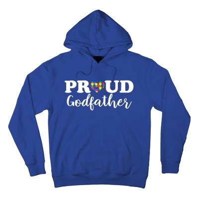 Proud Godfather Autism Awareness Puzzle Autistic Support Gift Hoodie