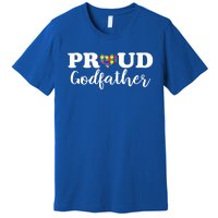 Proud Godfather Autism Awareness Puzzle Autistic Support Gift Premium T-Shirt