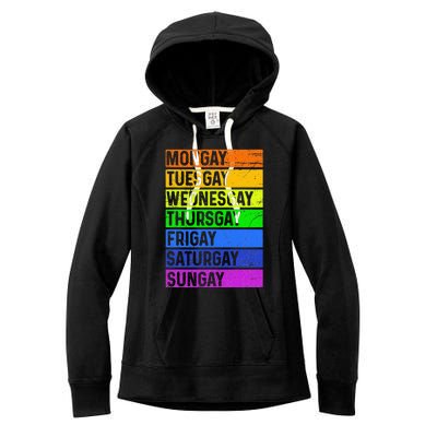 Pride Gay Agenda Love Lgbt Mongay Tuesgay Funny Pride Month Women's Fleece Hoodie