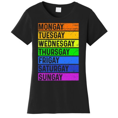 Pride Gay Agenda Love Lgbt Mongay Tuesgay Funny Pride Month Women's T-Shirt