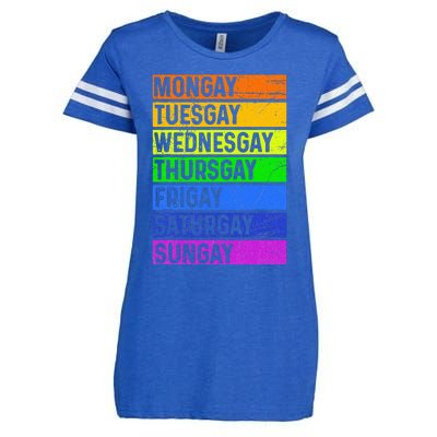 Pride Gay Agenda Love Lgbt Mongay Tuesgay Funny Pride Month Enza Ladies Jersey Football T-Shirt