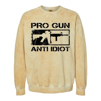 Pro Gun Anti Idiot 2nd Amendment Ar15 Rifle Gun Rights Colorblast Crewneck Sweatshirt