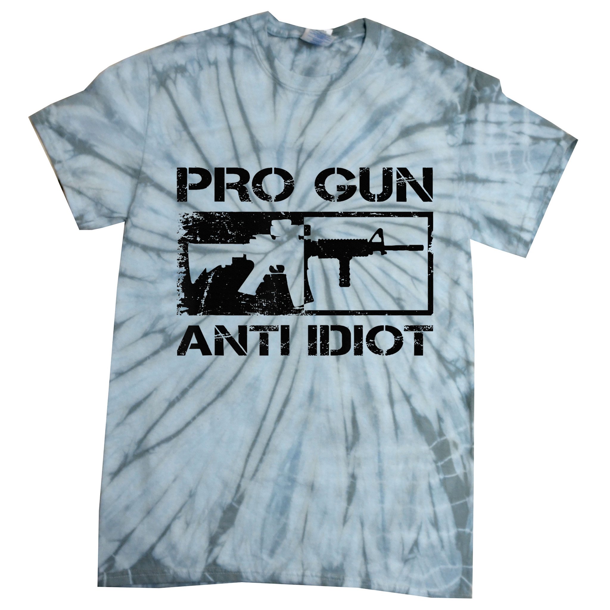 Pro Gun Anti Idiot 2nd Amendment Ar15 Rifle Gun Rights Tie-Dye T-Shirt
