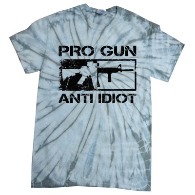 Pro Gun Anti Idiot 2nd Amendment Ar15 Rifle Gun Rights Tie-Dye T-Shirt