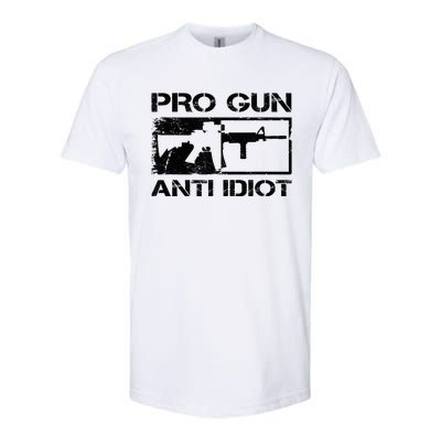 Pro Gun Anti Idiot 2nd Amendment Ar15 Rifle Gun Rights Softstyle CVC T-Shirt