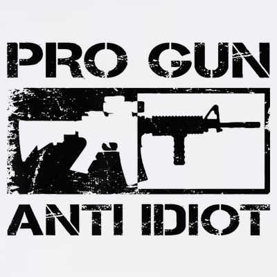 Pro Gun Anti Idiot 2nd Amendment Ar15 Rifle Gun Rights T-Shirt
