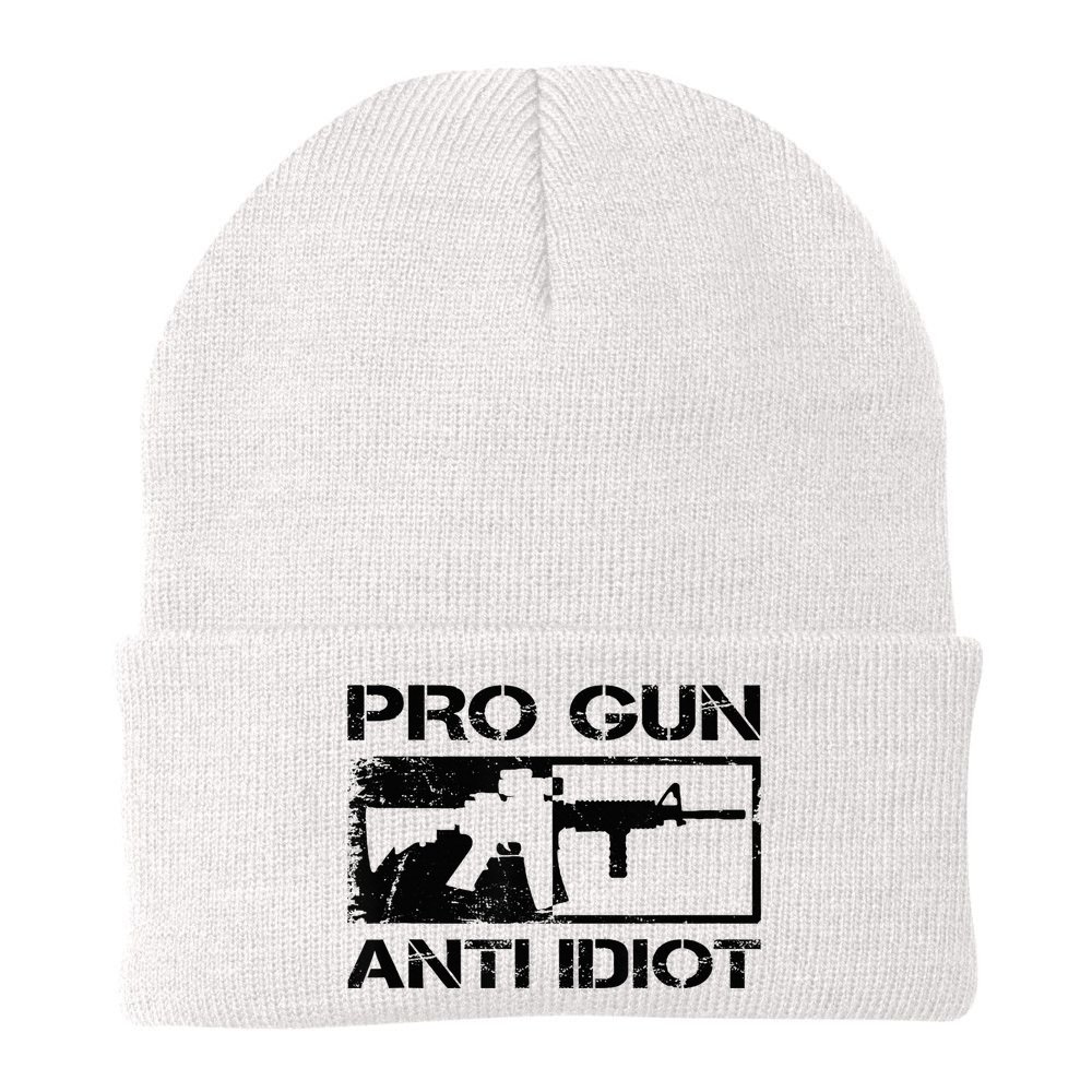 Pro Gun Anti Idiot 2nd Amendment Ar15 Rifle Gun Rights Beanie