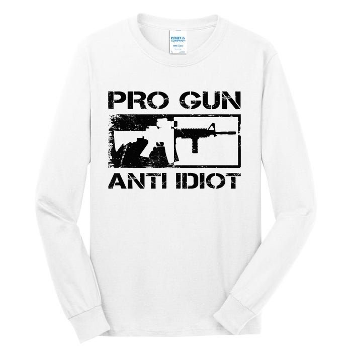 Pro Gun Anti Idiot 2nd Amendment Ar15 Rifle Gun Rights Tall Long Sleeve T-Shirt