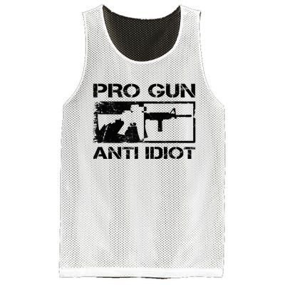 Pro Gun Anti Idiot 2nd Amendment Ar15 Rifle Gun Rights Mesh Reversible Basketball Jersey Tank